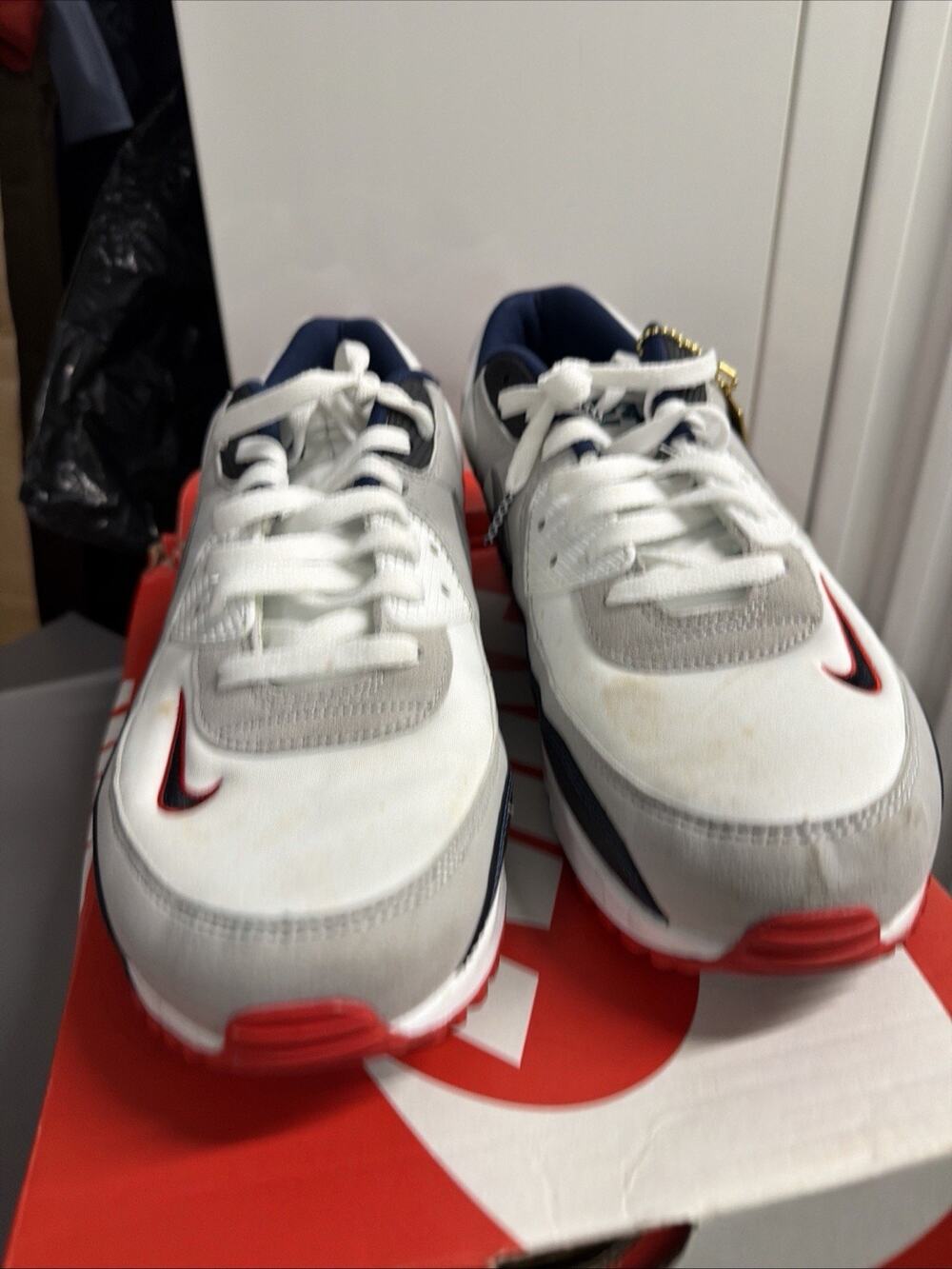 Nike Air Max 90 Ken Griffey Jr. Backwards Cap Mens Size 15 DJ5190-100 with Box